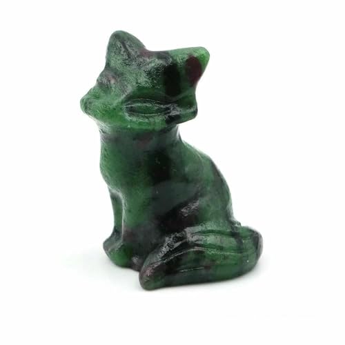 3,8 cm große Fuchsstatue aus Naturstein, Reiki-Heilkristall, Amethystquarz, Tierfigur, handgeschnitzt, Kunsthandwerk, Heimdekoration, Rubin-Zoisit, 5 Stück 3,8 cm große Fuchsstatue aus Naturstein, Reiki-Heilkristall, Amethystquarz, Tierfigur, handgeschnitzt, Kunsthandwerk, Heimdekoration, Rubin-Zoisit, 5 Stück von DEFRTG