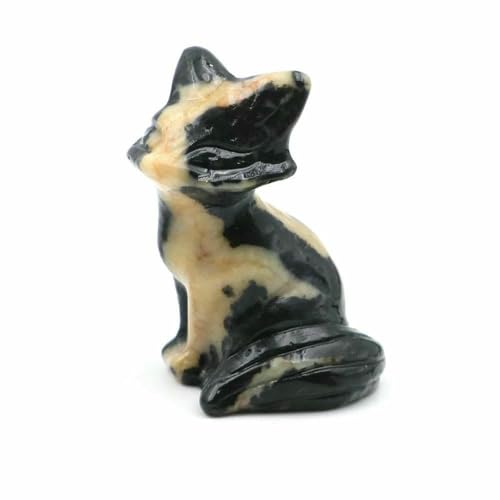 3,8 cm große Fuchsstatue aus Naturstein, Reiki-Heilkristall, Amethystquarz, Tierfigur, handgeschnitzt, Kunsthandwerk, Heimdekoration, Schwarz-Weiß-Zebra, 10 Stück 3,8 cm große Fuchsstatue aus Naturstein, Reiki-Heilkristall, Amethystquarz, Tierfigur, handgeschnitzt, Kunsthandwerk, Heimdekoration, Schwarz-Weiß-Zebra, 10 Stück von DEFRTG