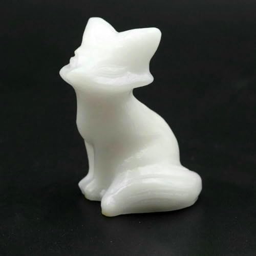 3,8 cm große Fuchsstatue aus Naturstein, Reiki-Heilkristall, Amethystquarz, Tierfigur, handgeschnitzt, Kunsthandwerk, Heimdekoration, weiße Jade, 10 Stück 3,8 cm große Fuchsstatue aus Naturstein, Reiki-Heilkristall, Amethystquarz, Tierfigur, handgeschnitzt, Kunsthandwerk, Heimdekoration, weiße Jade, 10 Stück von DEFRTG