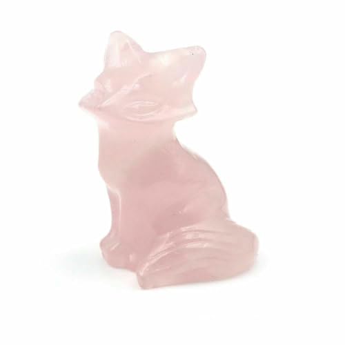 3,8 cm große Fuchsstatue aus Naturstein, Reiki-Heilkristall, Amethystquarz, Tierfigur, handgeschnitzt, Kunsthandwerk, Heimdekoration – Rosenquarz – 10 Stück 3,8 cm große Fuchsstatue aus Naturstein, Reiki-Heilkristall, Amethystquarz, Tierfigur, handgeschnitzt, Kunsthandwerk, Heimdekoration – Rosenquarz – 10 Stück von DEFRTG