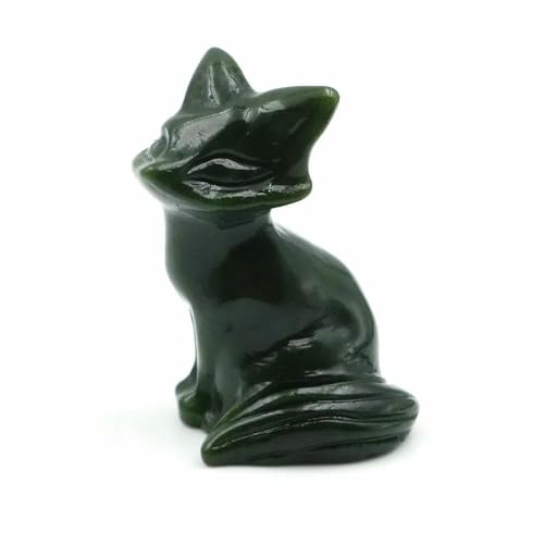 3,8 cm große Fuchsstatue aus Naturstein, Reiki-Heilkristall, Amethystquarz, Tierfigur, handgeschnitzt, Kunsthandwerk, Heimdekoration – Xinyi Jade – 20 Stück von DEFRTG