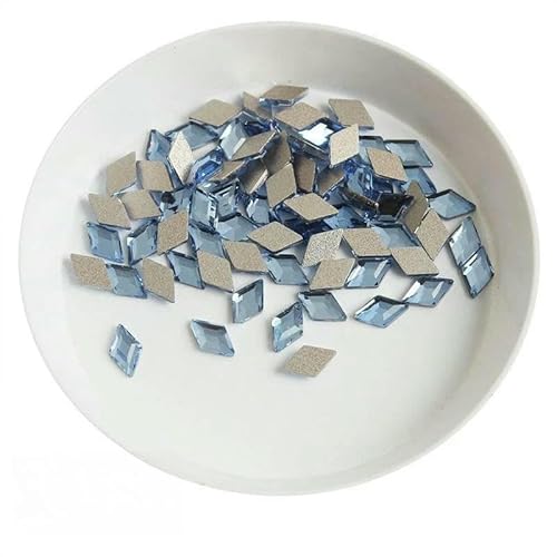 3 x 5/4 x 6/5 x 8 mm Boutique-Rhombus, flache Unterseite, Strasssteine für Nagelkunst, Glaskristall, 3D-Nageldekoration, mehrere Formen – Hell von DEFRTG