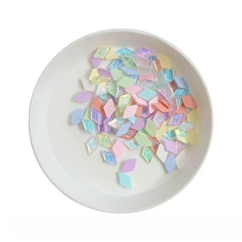 3 x 5/4 x 6/5 x 8 mm Boutique Rhombus Flachboden-Strasssteine für Nagelkunst, Glaskristall, 3D-Nageldekoration, mehrere Formen – Mokka gemisch von DEFRTG