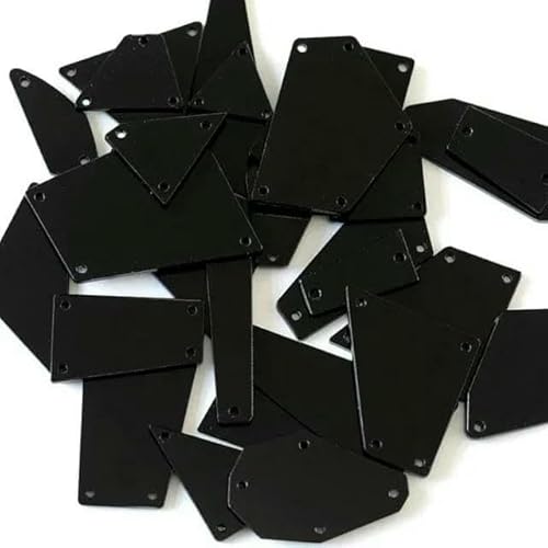30 Stück gemischte Größen, klare Kristalle, Nähspiegel-Strass-Applikation, flache Rückseite, Acryl-Strass zum Aufnähen, Stein für Kleidung, Handarbeiten, Schwarz, 60 Stück 30 Stück gemischte Größen, klare Kristalle, Nähspiegel-Strass-Applikation, flache Rückseite, Acryl-Strass zum Aufnähen, Stein für Kleidung, Handarbeiten, Schwarz, 60 Stück von DEFRTG