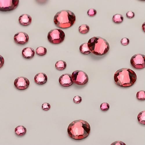 3000 Stück/Beutel, funkelnde Glas-Strasssteine mit flacher Basis, gemischte Größe, nicht Hotfix-Kristalle für Nagelkunst, Basteln, Kleidungsdekoration, Rose, SS3-SS20, 3000 Stück 3000 Stück/Beutel, funkelnde Glas-Strasssteine mit flacher Basis, gemischte Größe, nicht Hotfix-Kristalle für Nagelkunst, Basteln, Kleidungsdekoration, Rose, SS3-SS20, 3000 Stück von DEFRTG