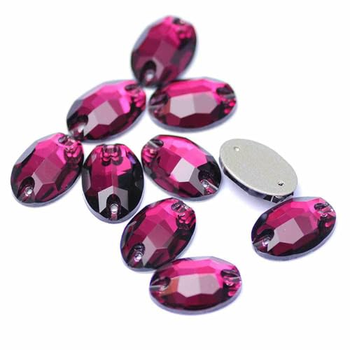 3210 Ovale Aufnähsteine, Glas-Strasssteine AAAAA, Näh-Strass für Strass-Applikationen, Kleider, Kleidung, Amethyst, 11 x 16 mm, 20 Stück 3210 Ovale Aufnähsteine, Glas-Strasssteine AAAAA, Näh-Strass für Strass-Applikationen, Kleider, Kleidung, Amethyst, 11 x 16 mm, 20 Stück von DEFRTG