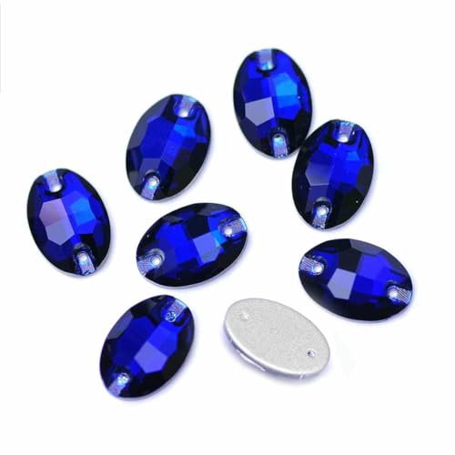 3210 ovale Aufnähsteine aus Glas, AAAAA, zum Aufnähen von Strasssteinen für Strassapplikationen, Kleider, Kleidung, Kobaltblau, 7 x 10 mm, 48 Stü 3210 ovale Aufnähsteine aus Glas, AAAAA, zum Aufnähen von Strasssteinen für Strassapplikationen, Kleider, Kleidung, Kobaltblau, 7 x 10 mm, 48 Stü von DEFRTG