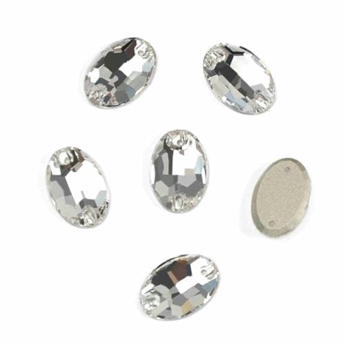 3210 ovale Aufnähsteine aus Glas, AAAAA, zum Aufnähen von Strasssteinen für Strassapplikationen, Kleider, Kleidung, Kristall, 7 x 10 mm, 48 Stück 3210 ovale Aufnähsteine aus Glas, AAAAA, zum Aufnähen von Strasssteinen für Strassapplikationen, Kleider, Kleidung, Kristall, 7 x 10 mm, 48 Stück von DEFRTG