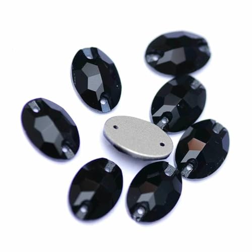 3210 ovale Aufnähsteine aus Glas, AAAAA, zum Aufnähen von Strasssteinen für Strassapplikationen, Kleider, Kleidung, Schwarz, 11 x 16 mm, 72 Stück 3210 ovale Aufnähsteine aus Glas, AAAAA, zum Aufnähen von Strasssteinen für Strassapplikationen, Kleider, Kleidung, Schwarz, 11 x 16 mm, 72 Stück von DEFRTG