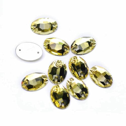 3210 ovale Aufnähsteine aus Glas, AAAAA, zum Aufnähen von Strasssteinen für Strassapplikationen auf Kleidern, Helltopas, 17 x 24,0 mm, 9 Stück 3210 ovale Aufnähsteine aus Glas, AAAAA, zum Aufnähen von Strasssteinen für Strassapplikationen auf Kleidern, Helltopas, 17 x 24,0 mm, 9 Stück von DEFRTG