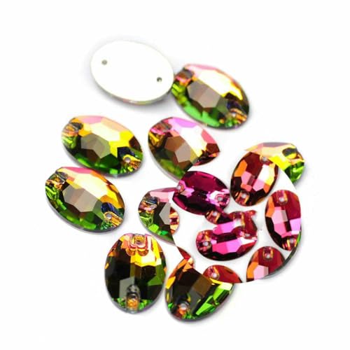 3210 ovale Aufnähsteine aus Glas, Strasssteine AAAAA, zum Aufnähen für Strass-Applikationen, Kleider, Kleidung, VM, 11 x 16 mm, 72 Stück 3210 ovale Aufnähsteine aus Glas, Strasssteine AAAAA, zum Aufnähen für Strass-Applikationen, Kleider, Kleidung, VM, 11 x 16 mm, 72 Stück von DEFRTG