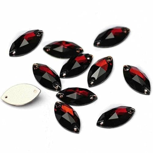 3223 Glasperlen mit flacher Rückseite, zum Aufnähen, Strasssteine und Kristalle zum Basteln, Rauchtopas, 15 x 32 mm, 24 Stück 3223 Glasperlen mit flacher Rückseite, zum Aufnähen, Strasssteine und Kristalle zum Basteln, Rauchtopas, 15 x 32 mm, 24 Stück von DEFRTG