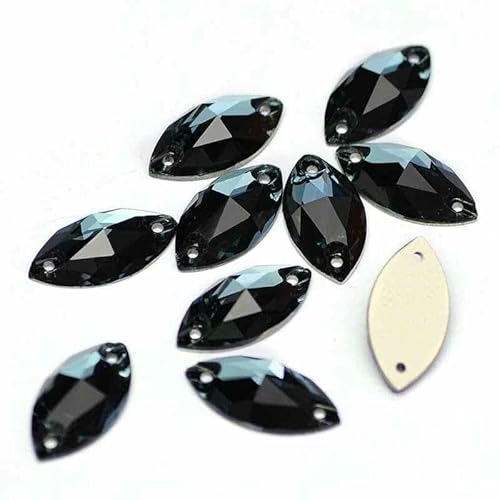 3223 Glasperlen mit flacher Rückseite, zum Aufnähen von Strasssteinen und Kristallen zum Basteln, Montana, 6 x 12 mm, 144 Stück 3223 Glasperlen mit flacher Rückseite, zum Aufnähen von Strasssteinen und Kristallen zum Basteln, Montana, 6 x 12 mm, 144 Stück von DEFRTG