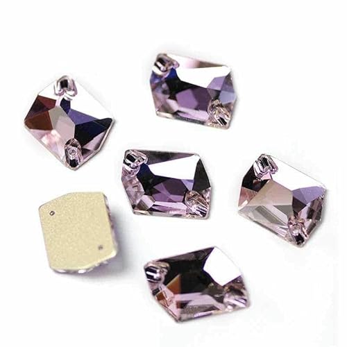 3265 Cosmic Flache Rückseite zum Aufnähen von Kristallsteinen, Glas-Strass, DIY, lose Strasssteine für Kleider, Violett, 21 x 27 mm, 16 Stück von DEFRTG