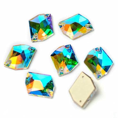 3265 Cosmic Flache Rückseite zum Aufnähen von Kristallsteinen, Nähen von Glas-Strasssteinen, DIY, lose Strasssteine für Kleider, AB, 21 x 27 mm, 6 Stück 3265 Cosmic Flache Rückseite zum Aufnähen von Kristallsteinen, Nähen von Glas-Strasssteinen, DIY, lose Strasssteine für Kleider, AB, 21 x 27 mm, 6 Stück von DEFRTG
