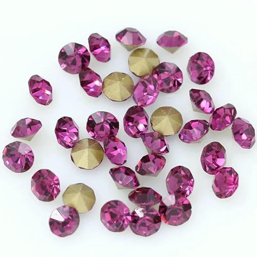 36/144 Stück SS19-SS38mm Tschechischer Kristall spitze Rückseite Runde Perlen Strass Glitzer für Schmuck Nagelherstellung DIY-Fuchsia-36p ss22 36/144 Stück SS19-SS38mm Tschechischer Kristall spitze Rückseite Runde Perlen Strass Glitzer für Schmuck Nagelherstellung DIY-Fuchsia-36p ss22 von DEFRTG