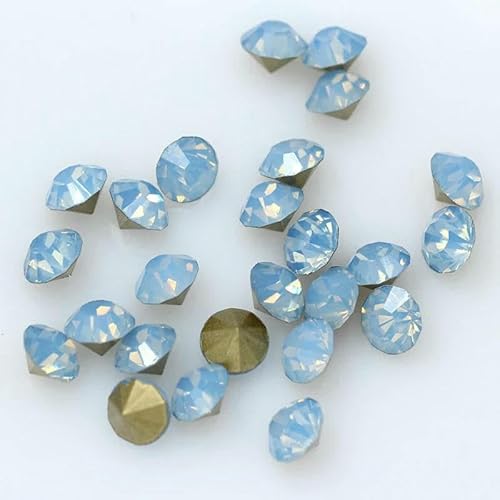 36/144 Stück SS19-SS38mm Tschechischer Kristall spitze Rückseite Runde Perlen Strass Glitzer für Schmuck Nagelherstellung DIY-lt blau opal-36p ss30 36/144 Stück SS19-SS38mm Tschechischer Kristall spitze Rückseite Runde Perlen Strass Glitzer für Schmuck Nagelherstellung DIY-lt blau opal-36p ss30 von DEFRTG