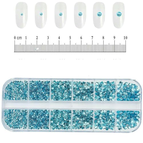 3D-Glas AB-Kristall-Nagelkunst-Strassstein-Set, flache Rückseite, runde Perlen, Charm-Edelsteine, Schmuck, Diamant, mit Werkzeugen für Nagelkunst, PH206-7 von DEFRTG