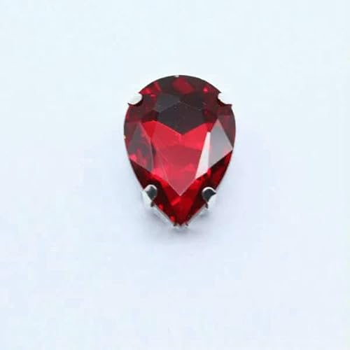 4–40 mm, 24 Farben, zum Aufnähen, Wassertropfen, Strass, Kristall, Silber, Krallenknopf, Tropfenform, für Schmuck/Hochzeitskleid, Tasche, Schuh, DIY-Besatz, Siam, 18 x 25 mm, 9 Stück 4–40 mm, 24 Farben, zum Aufnähen, Wassertropfen, Strass, Kristall, Silber, Krallenknopf, Tropfenform, für Schmuck/Hochzeitskleid, Tasche, Schuh, DIY-Besatz, Siam, 18 x 25 mm, 9 Stück von DEFRTG