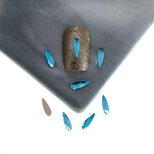 40Style Aquamarin Lake Blue Flache Unterseite Nailart Strasssteine Glaskristall 3D Nageldekoration Mehrere Formen - Lake Blue 3x10mm - 500Stk 40Style Aquamarin Lake Blue Flache Unterseite Nailart Strasssteine Glaskristall 3D Nageldekoration Mehrere Formen - Lake Blue 3x10mm - 500Stk von DEFRTG
