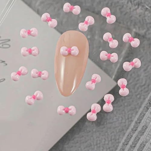 50 STÜCKE 3D Nail art Bogen Charms Zubehör Kawaii Zubehör Harzteile Für Maniküre Dekor Nägel Dekoration Design Material Werkzeug-ZX338 von DEFRTG