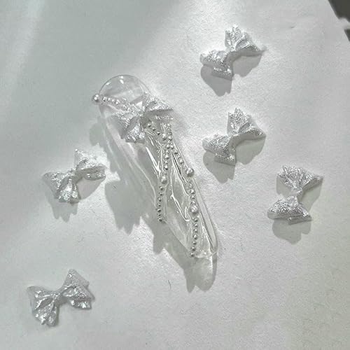 50 Stück Perlglanz-Nagelkunst-Schleifenanhänger für Nageldekoration, Design, Kawaii-Maniküre-Zubehör, Schleifenknoten, DIY-Bastelbedarf, Weiß 50 Stück Perlglanz-Nagelkunst-Schleifenanhänger für Nageldekoration, Design, Kawaii-Maniküre-Zubehör, Schleifenknoten, DIY-Bastelbedarf, Weiß von DEFRTG