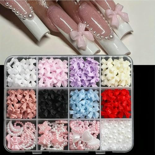 500-teiliges 3D-Nagelkunst-Dekorationsset mit Harzschleifen, Perlen mit flacher Rückseite und verschiedenen Formen – geruchsneutrale DIY-Bastelverzierungen-sku2 500-teiliges 3D-Nagelkunst-Dekorationsset mit Harzschleifen, Perlen mit flacher Rückseite und verschiedenen Formen – geruchsneutrale DIY-Bastelverzierungen-sku2 von DEFRTG