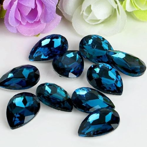 6–30 mm, 23 Farben, Kristall-Wassertropfen, Tropfen-Strassstein für Kleidungsstücke, Basteln, Charms, Schmuck, 3D-Nagelkunst, DIY-Dekorationen, Pfauenblau, 4 x 6 mm, 60 Stück 6–30 mm, 23 Farben, Kristall-Wassertropfen, Tropfen-Strassstein für Kleidungsstücke, Basteln, Charms, Schmuck, 3D-Nagelkunst, DIY-Dekorationen, Pfauenblau, 4 x 6 mm, 60 Stück von DEFRTG