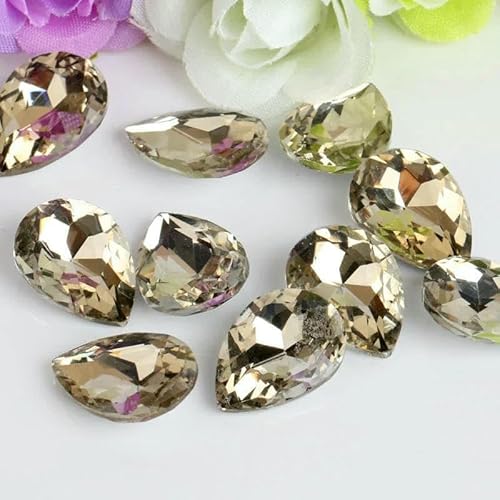 6–30 mm, 23 Farben, Kristall-Wassertropfen, Tropfen-Strassstein für Kleidungsstücke, Basteln, Charms, Schmuck, 3D-Nagelkunst, DIY-Dekorationen, braun, 6 x 8 mm, 60 Stück 6–30 mm, 23 Farben, Kristall-Wassertropfen, Tropfen-Strassstein für Kleidungsstücke, Basteln, Charms, Schmuck, 3D-Nagelkunst, DIY-Dekorationen, braun, 6 x 8 mm, 60 Stück von DEFRTG