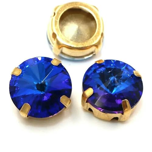 6 mm/8 mm/10 mm/12 mm/14,0 mm runde Form, Glaskristall, goldene Krallen-Strasssteine zum Aufnähen, Applikation/Kleid/Kleidungszubehör, hellblau, 6 mm, 20 Stück 6 mm/8 mm/10 mm/12 mm/14,0 mm runde Form, Glaskristall, goldene Krallen-Strasssteine zum Aufnähen, Applikation/Kleid/Kleidungszubehör, hellblau, 6 mm, 20 Stück von DEFRTG