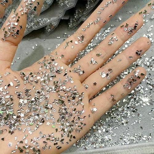 600/100 Stück Nagel-Strasssteine in gemischter Form, Mini-Kristallsteine mit flacher Rückseite, 3D-Nagelkunst-Zubehör, DIY-Design, Maniküre-Dekoration – 300 Stück von DEFRTG