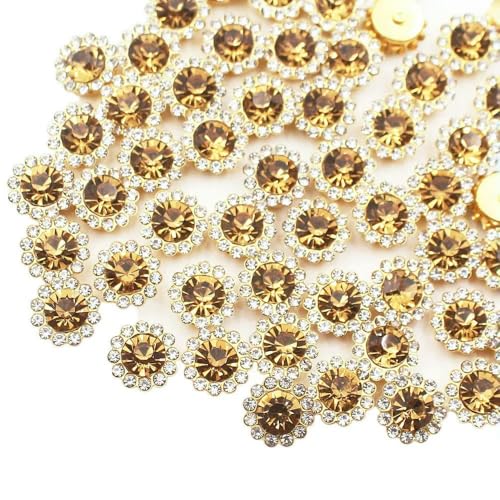 8 mm – 12 mm Sonnenblumen-Nähkralle, Strasssteine, Kristalle, Glasperlen, Knöpfe, Steine, zum Aufnähen von Strasssteinen für Kleidung, Nähzubehör, Helles Topas, G, 10 mm, 100 Stück 8 mm – 12 mm Sonnenblumen-Nähkralle, Strasssteine, Kristalle, Glasperlen, Knöpfe, Steine, zum Aufnähen von Strasssteinen für Kleidung, Nähzubehör, Helles Topas, G, 10 mm, 100 Stück von DEFRTG