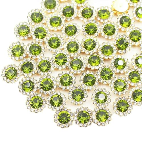 8 mm – 12 mm Sonnenblumen-Nähkralle, Strasssteine, Kristalle, Glasperlen, Knöpfe, Steine, zum Aufnähen von Strasssteinen für Kleidung, Nähzubehör, Olivgrün, G, 8 mm, 30 Stück 8 mm – 12 mm Sonnenblumen-Nähkralle, Strasssteine, Kristalle, Glasperlen, Knöpfe, Steine, zum Aufnähen von Strasssteinen für Kleidung, Nähzubehör, Olivgrün, G, 8 mm, 30 Stück von DEFRTG