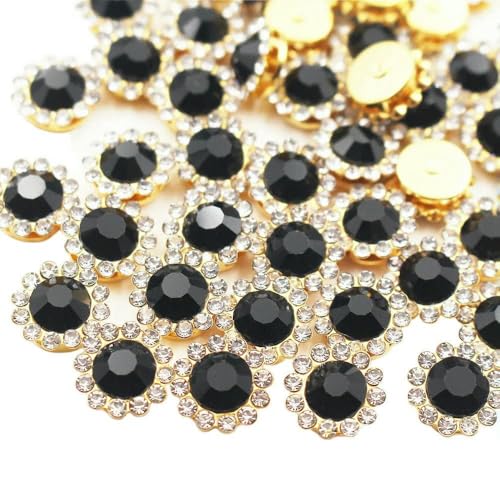 8 mm – 12 mm Sonnenblumen-Nähkralle, Strasssteine, Kristalle, Glasperlen, Knöpfe, Steine, zum Aufnähen von Strasssteinen für Kleidung, Nähzubehör, Schwarz, G, 10 mm, 30 Stück 8 mm – 12 mm Sonnenblumen-Nähkralle, Strasssteine, Kristalle, Glasperlen, Knöpfe, Steine, zum Aufnähen von Strasssteinen für Kleidung, Nähzubehör, Schwarz, G, 10 mm, 30 Stück von DEFRTG