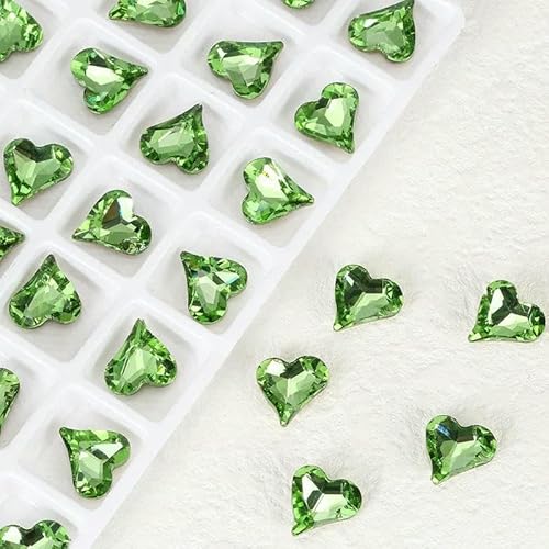 8 x 9 mm/11 x 13,0 mm Herz-Diamant-Nagel, scharfer Boden, Diamant, Pfirsichrot, Mondlicht, Liebesdiamant, Kristall, Fantasiefarbe, Nagelschmuck, Hellgrün, 12 x 13, 50 Stück 8 x 9 mm/11 x 13,0 mm Herz-Diamant-Nagel, scharfer Boden, Diamant, Pfirsichrot, Mondlicht, Liebesdiamant, Kristall, Fantasiefarbe, Nagelschmuck, Hellgrün, 12 x 13, 50 Stück von DEFRTG