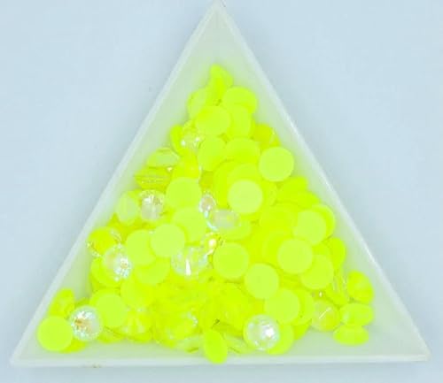 Alle Farbgrößen, Glas, nachtleuchtende Neon-Strasssteine, flache Rückseite, nicht Hotfix-Strass, Fluoreszenzstein, Nagelkunst-Dekorationen, Citr von DEFRTG