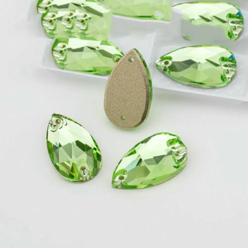Birne, mehrere Farben, K9-Glas, zum Aufnähen, Strasssteine mit flacher Rückseite, für DIY-Kleidungsdekorationen, heller Peridot, 17 x 28 mm, 36 Stück Birne, mehrere Farben, K9-Glas, zum Aufnähen, Strasssteine mit flacher Rückseite, für DIY-Kleidungsdekorationen, heller Peridot, 17 x 28 mm, 36 Stück von DEFRTG