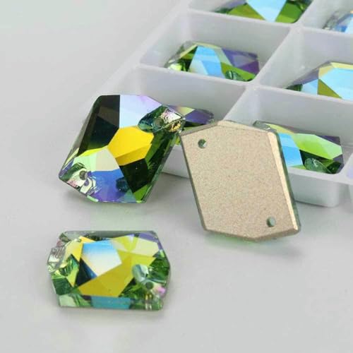 Cosmic Glass Crystal AB Moonlight Nähsteine, flache Rückseite, zum Aufnähen von Strasssteinen für Kleidungsstücke, Taschen – 214SI Peridot SI – 24 Stück, 13,0 mm, Cosmic Glass Crystal AB Moonlight Nähsteine, flache Rückseite, zum Aufnähen von Strasssteinen für Kleidungsstücke, Taschen – 214SI Peridot SI – 24 Stück, 13,0 mm, von DEFRTG