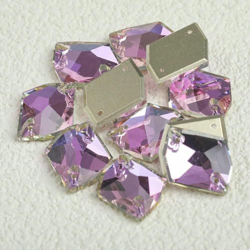 Cosmic Strass-Glasperlen zum Aufnähen, Kristalldekoration, Applikationen für Stickereien, Kleidung, Neu, PINK Flieder, 13 x 17 mm, 24 Stück Cosmic Strass-Glasperlen zum Aufnähen, Kristalldekoration, Applikationen für Stickereien, Kleidung, Neu, PINK Flieder, 13 x 17 mm, 24 Stück von DEFRTG