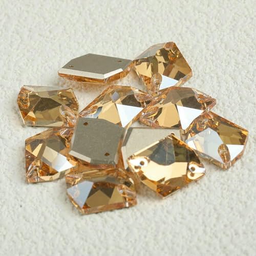Cosmic Strass-Glasperlen zum Aufnähen, Kristalldekoration, Applikationen für Stickereien, Kleidung, Neu – Golden Shadow – 13 x 17 mm – 24 Stück Cosmic Strass-Glasperlen zum Aufnähen, Kristalldekoration, Applikationen für Stickereien, Kleidung, Neu – Golden Shadow – 13 x 17 mm – 24 Stück von DEFRTG