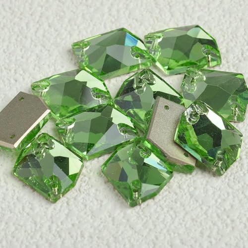 Cosmic Strass-Glasperlen zum Aufnähen, Kristalldekoration, Applikationen für Stickereien, Kleidung, Neu – Heller Peridot – 13 x 17 mm – 24 Stück Cosmic Strass-Glasperlen zum Aufnähen, Kristalldekoration, Applikationen für Stickereien, Kleidung, Neu – Heller Peridot – 13 x 17 mm – 24 Stück von DEFRTG