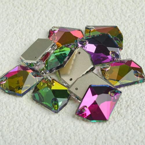 Cosmic Strass-Glasperlen zum Aufnähen, Kristalldekoration, Applikationen für Stickereien, Kleidung, Neu – Regenbogen – 13 x 17 mm – 20 Stück Cosmic Strass-Glasperlen zum Aufnähen, Kristalldekoration, Applikationen für Stickereien, Kleidung, Neu – Regenbogen – 13 x 17 mm – 20 Stück von DEFRTG