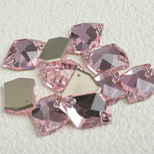 Cosmic Strass-Glasperlen zum Aufnähen, Kristalldekoration, Applikationen zum Besticken von Kleidungsstücken, Neu-Hellrosa-13 x 17 mm, 20 Stück Cosmic Strass-Glasperlen zum Aufnähen, Kristalldekoration, Applikationen zum Besticken von Kleidungsstücken, Neu-Hellrosa-13 x 17 mm, 20 Stück von DEFRTG