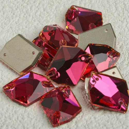 Cosmic Strass-Glasperlen zum Aufnähen, Kristalldekoration, Applikationen zum Besticken von Kleidungsstücken, New-Rose-13 x 17 mm, 20 Stück Cosmic Strass-Glasperlen zum Aufnähen, Kristalldekoration, Applikationen zum Besticken von Kleidungsstücken, New-Rose-13 x 17 mm, 20 Stück von DEFRTG