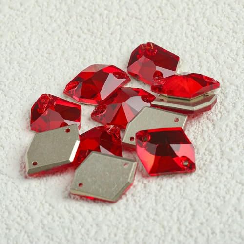 Cosmic Strass-Glasperlen zum Aufnähen, Kristalldekoration, Applikationen zum Besticken von Kleidungsstücken, New-Siam-13 x 17 mm, 20 Stück Cosmic Strass-Glasperlen zum Aufnähen, Kristalldekoration, Applikationen zum Besticken von Kleidungsstücken, New-Siam-13 x 17 mm, 20 Stück von DEFRTG
