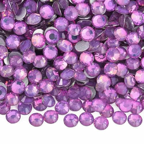 Crystal Opal-Serie, nicht Hotfix-Strasssteine, Super-Glitzerglas, flache Rückseite, Kristalle für DIY-Nagelkunst, Charm-Edelsteine, Lavendelkristall, SS10, 1440 Stüc von DEFRTG