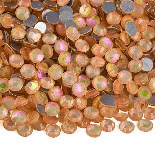 Crystal Opal Series, nicht Hotfix-Strasssteine, Super-Glitzer-Glas, flache Rückseite, Kristalle für DIY-Nagelkunst, Charm-Edelsteine, Sonnenscheinkristall, SS34, 288 von DEFRTG