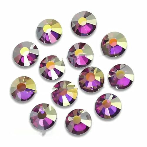 Exquisiter, schimmernder AB-Strass, strapazierfähig, glänzend, Hotfix-Kristall, flache Rückseite, Strass-Glitzerstein für DIY-Bügeleisen, Stoff, Kleidungsstücke – Fuchsia-Schimmer – SS30, 288 Stüc Exquisiter, schimmernder AB-Strass, strapazierfähig, glänzend, Hotfix-Kristall, flache Rückseite, Strass-Glitzerstein für DIY-Bügeleisen, Stoff, Kleidungsstücke – Fuchsia-Schimmer – SS30, 288 Stüc von DEFRTG