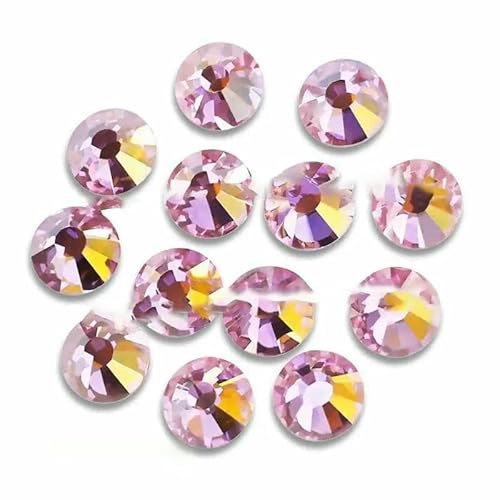 Exquisiter, schimmernder AB-Strass, strapazierfähig, glänzend, Hotfix-Kristall, flache Rückseite, Strass-Glitzerstein für DIY-Bügeleisen, Stoff, Kleidungsstücke – Hellrosa, schimmernd – SS16, 1440 Exquisiter, schimmernder AB-Strass, strapazierfähig, glänzend, Hotfix-Kristall, flache Rückseite, Strass-Glitzerstein für DIY-Bügeleisen, Stoff, Kleidungsstücke – Hellrosa, schimmernd – SS16, 1440 von DEFRTG