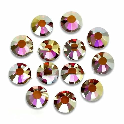 Exquisiter, schimmernder AB-Strass, strapazierfähig, glänzend, Hotfix-Kristall, flache Rückseite, Strass-Glitzerstein für DIY-Bügeleisen, Stoff, Kleidungsstücke – Roséschimmer – SS16, 1440 Stück Exquisiter, schimmernder AB-Strass, strapazierfähig, glänzend, Hotfix-Kristall, flache Rückseite, Strass-Glitzerstein für DIY-Bügeleisen, Stoff, Kleidungsstücke – Roséschimmer – SS16, 1440 Stück von DEFRTG